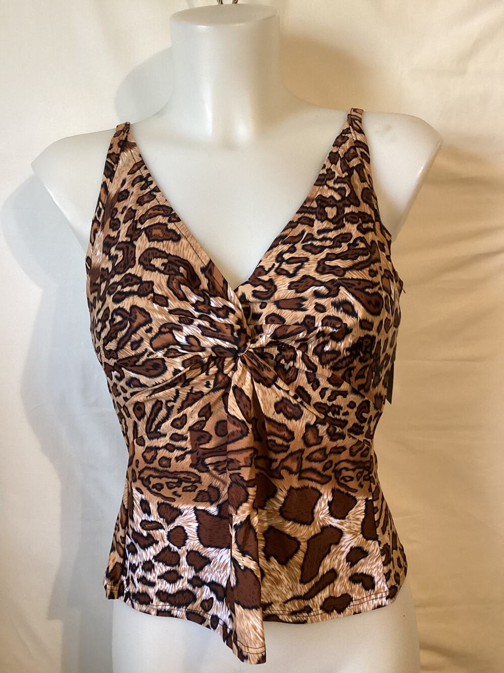 4057b NWT  Bikini  Bay M/M 57DD  BGLP  Brown  Animals  Cup Size Tankini 34DD